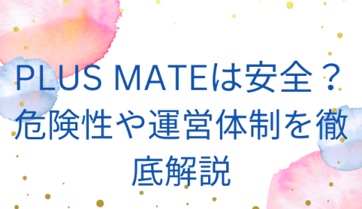 PLUS MATEは安全？危険性や運営体制を徹底解説